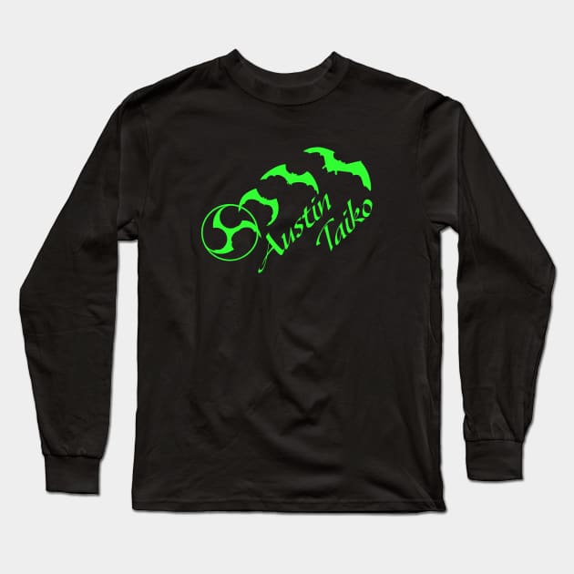 AT Bat Mitsudomoe lime Long Sleeve T-Shirt by Austin Taiko